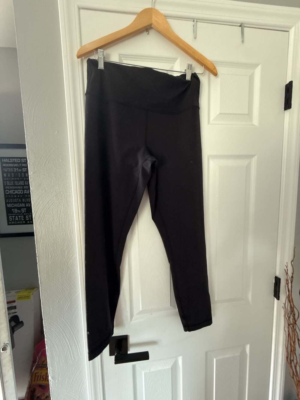 Lululemon Athletica Black High-Rise Leggings with Drawstring Waist
